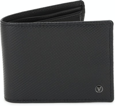 VAN HEUSEN Men Casual Black Genuine Leather Wallet(6 Card Slots)