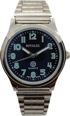 Royalex Men's Watch Black Dial Redium Number Steel Case and Steel Chain Men's Watch Black Dial Redium Number Steel Case and Steel Chain Analog Watch  - For Men