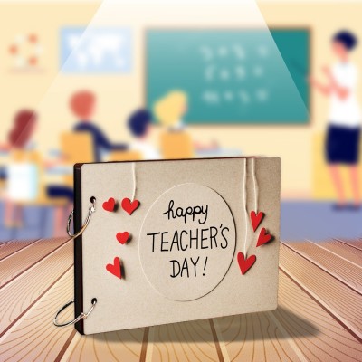 WallDaddy Book-Heart teacher day Album(Photo Size Supported: 8 X 6 Inch)