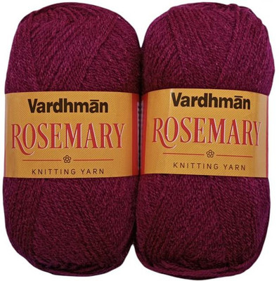 JEFFY Vardhman Rosemary Wool Hand Knitting/Art Craft Soft Yarn, 400 Gram Shade no-17