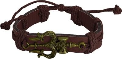 Shiv Jagdamba Leather Copper Bracelet