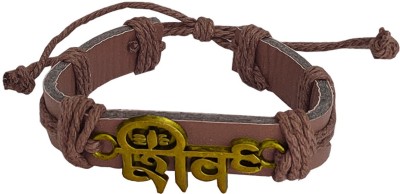 Shiv Jagdamba Leather Copper Bracelet