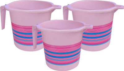 KUBER INDUSTRIES Plastic Bath Mug(Yellow 1)