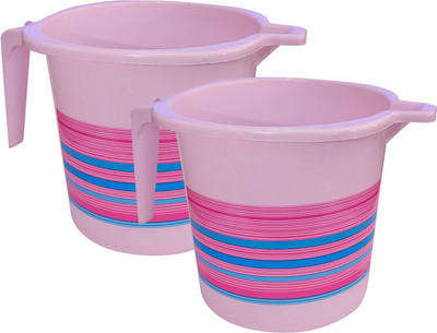 KUBER INDUSTRIES Plastic Bath Mug(Pink 1)