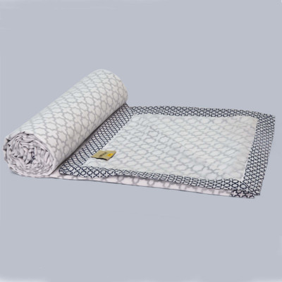 SleepyCat Geometric Single Throw for  Mild Winter(Cotton, Nova Style, Indigo and White)