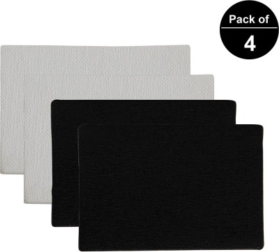 ARTISTMART 12x16 Inch White & Black Cotton Medium Grain Primed Canvas Board (Set of 4)(White, Black)