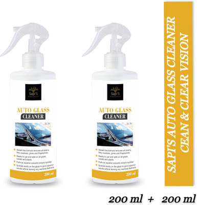 SAPI'S Auto Glass Cleaner, Removes All Stains, Grime and Fingerprints For All Vehicle NA(2 x 200 ml)