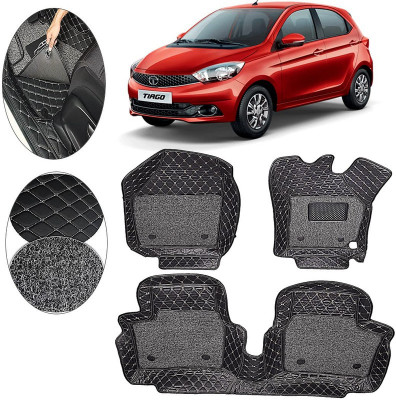 AutoRetail Leather 7D Mat For  Tata Tiago(Black)