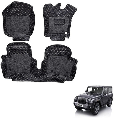 AutoRetail Leather 7D Mat For  Mahindra Thar(Black)