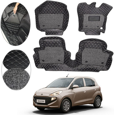 AutoRetail Leather 7D Mat For  Hyundai Santro Xing(Black)