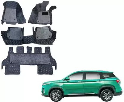 AutoRetail Leather 7D Mat For  Tata Safari (7 Seater)(Black)