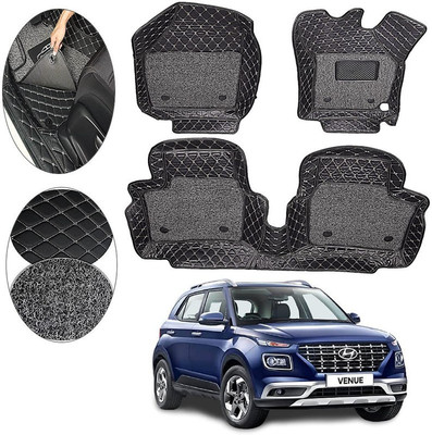 AutoRetail Leather 7D Mat For  Hyundai Venue(Black)