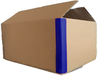 MM WILL CARE Corrugated Cardboard, Paper Packaging Box(Pack of 10 Brown, Blue)