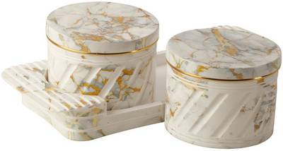 TWINK Air Tight Dry Fruit Container Serving Tray Set | Diwali Gifting Items  - 450 ml Melamine Utility Container