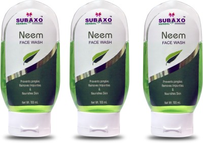 Subaxo Herbal Neem  3 Pc Each 100 ml Face Wash(300 ml)