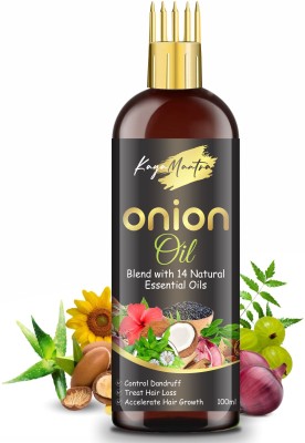 KayaMantra Onion Hair Oil with 14 Essential Oils for Hair Growth & Hair Fall Control Hair Oil(100 ml)