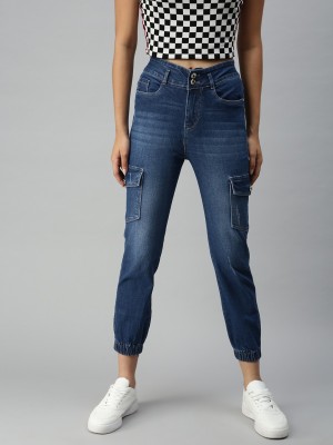 Showoff Jogger Fit Women Blue Jeans