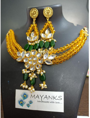 MAYANKS Fabric Green Jewellery Set(Pack of 1)