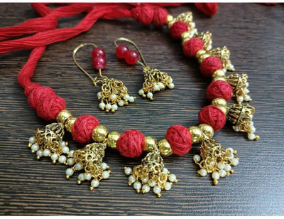 DebasreesMayank Fabric Multicolor Jewellery Set(Pack of 1)