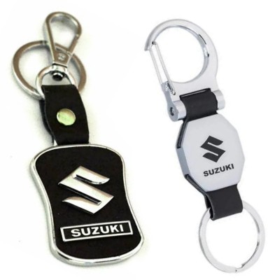 JAINSON MARTIN Combo of royal Enfield & Suzuki Leather Hook Keychain Key Chain