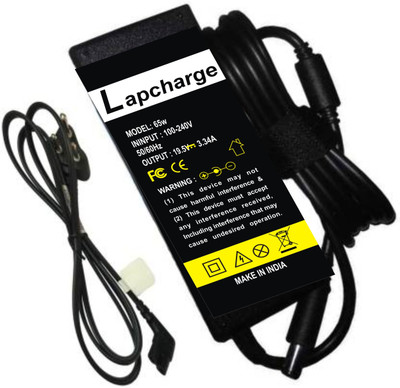 LapCharge D_E_L_L Insprn 700M Big pin 65W Laptop Adapter Charger (Power Cord Included) 65 W Adapter(Power Cord Included)