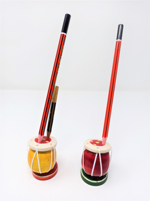 A And A Kreative 2 Compartments Wooden Pencil Stand(Multicolor)