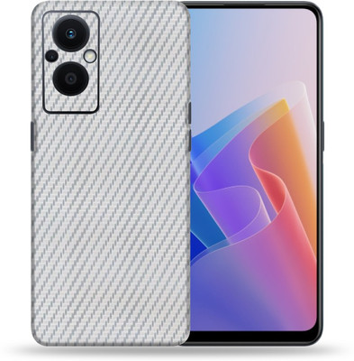 OggyBaba Oppo F21 Pro 5g, Carbon Fiber Silver Mobile Skin(Silver)