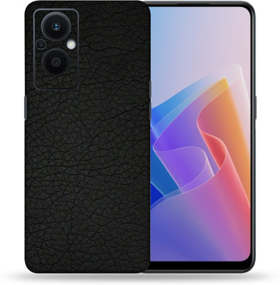 OggyBaba Oppo F21 Pro 5g, Leather Black Mobile Skin(Black)
