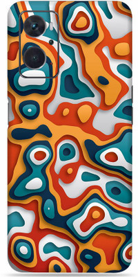 SkinoMania Oppo-K10 Mobile Skin(Multicolor Pour-Art)