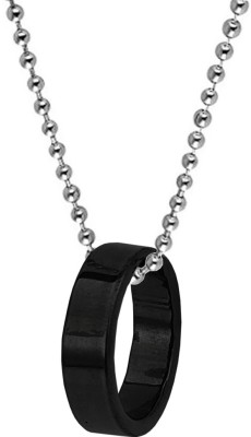 Shiv Jagdamba Black Plated Stylish Designer Ring For Valentine Gift pendant Valentine Gift Rhodium Stainless Steel Pendant