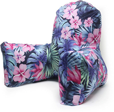 Coozly Polyester Fibre Cushion Pack of 1 Floral(Multicolor)