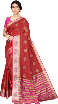 Pisara Woven Bollywood Cotton Silk Saree(Maroon)