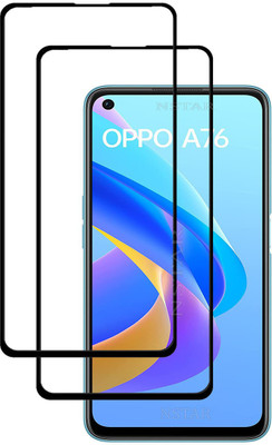 NSTAR Edge To Edge Tempered Glass for OPPO A76(Pack of 2)