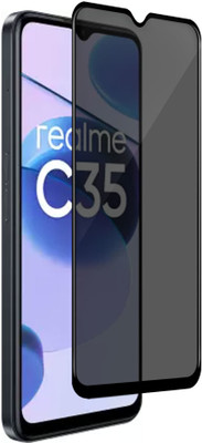 HUPSHY Edge To Edge Tempered Glass for realme C35(Pack of 1)