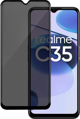 HUPSHY Edge To Edge Tempered Glass for realme C35(Pack of 1)