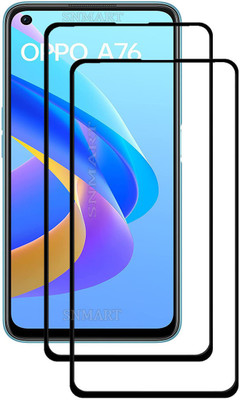 SNMART Edge To Edge Tempered Glass for OPPO A76(Pack of 2)
