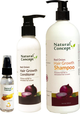 NATURAL CONCEPT Onion Big Kit 1 (Shampoo 500 ml + Conditioner 200 ml + Serum 50 ml)(750 ml)