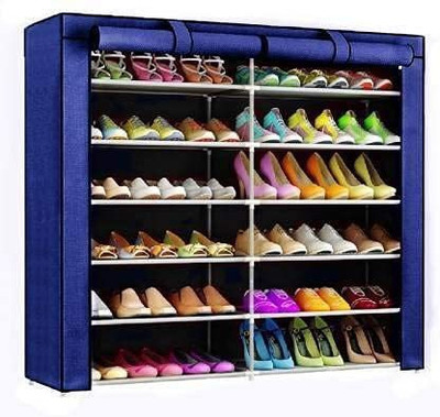 GlowSilk Metal Shoe Stand(Blue, 12 Shelves, DIY(Do-It-Yourself))