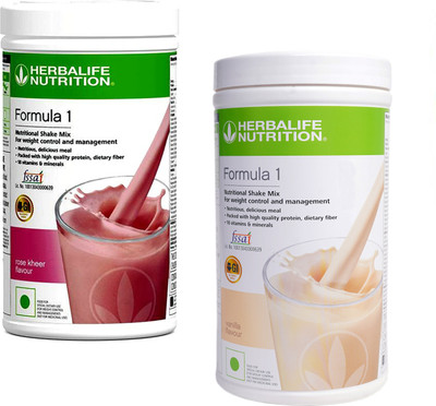 HERBALIFE Formula 1 Protein Shake Rose Kheer + Vanilla Plant-Based Protein(1000 g, Rose Kheer, Vanilla)