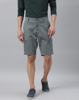 RARE RABBIT Solid Men Green Basic Shorts