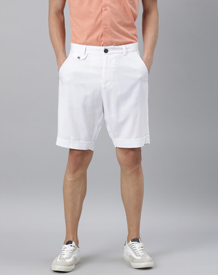 RARE RABBIT Solid Men White Basic Shorts