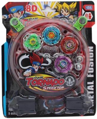 pflegen x 4 In1 Beyblade Clash Tornado Speed Top Metal Fusion (Multicolor)