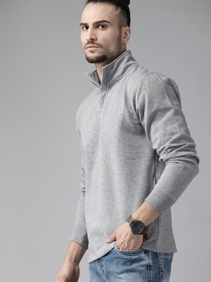 Roadster Full Sleeve Solid Men Sweatshirt
