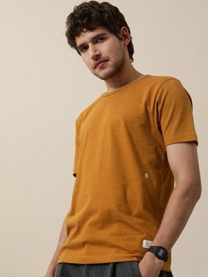 Mr Bowerbird Solid Men Round Neck Yellow T-Shirt