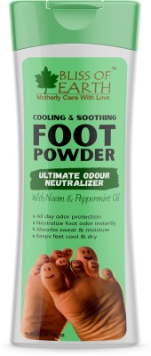 Bliss of Earth Foot Powder Odour Neutralizer Removes Bad Smell & Keep your foot Fresh & Dry(100 g)