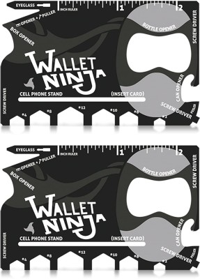 DSTECHBAR Wallet Ninja 18 in 1 Multi-Purpose Swiss Army Knives Pocket Card Tool (2pc) Camping & Hiking Swiss Army Knives Pocket Card Tool
