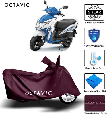 octavic Waterproof Two Wheeler Cover for Honda(Dio, Maroon)