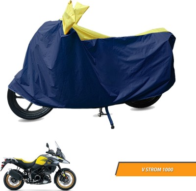 Electronic Buzzzz Two Wheeler Cover for Suzuki(V Strom 1000, Blue, Yellow)