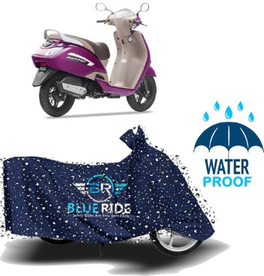 BLUERIDE Two Wheeler Cover for TVS(Jupiter, Blue)