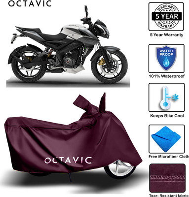 octavic Waterproof Two Wheeler Cover for Bajaj(Pulsar NS 200, Maroon)